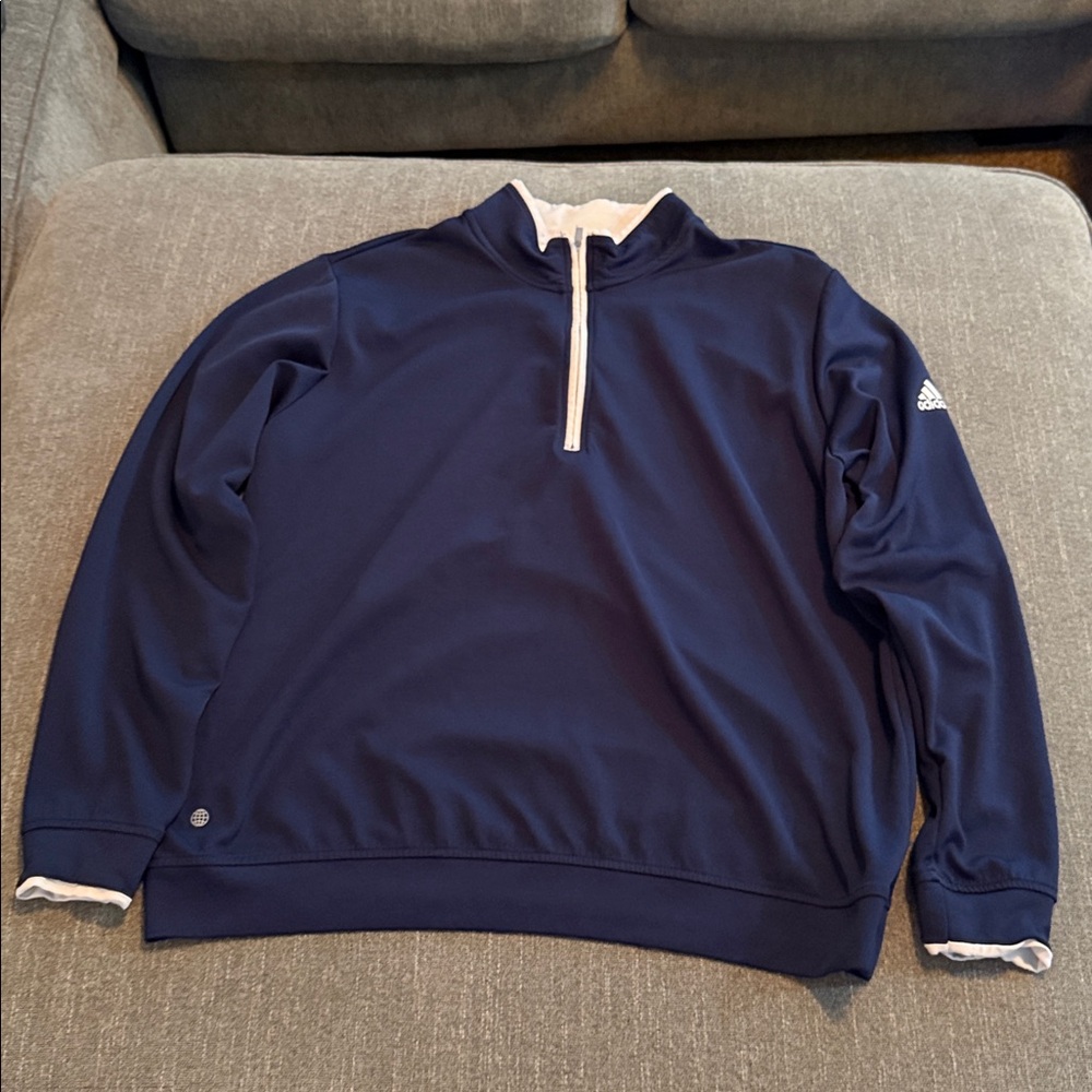 adidas Navy Blue Zip-Up Sweater